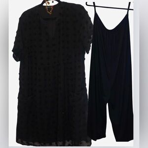 2 Black Looks for one Price! Size 2XL. Bundle: babydoll dress & Sporty romper